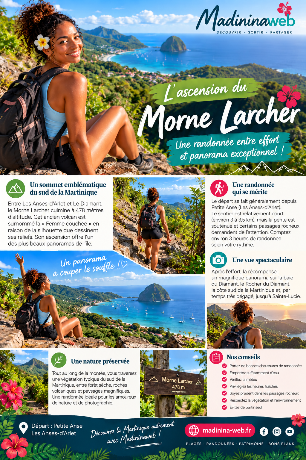 Randonnée au Morne Larcher : Un Sommet avec Vue Imprenable